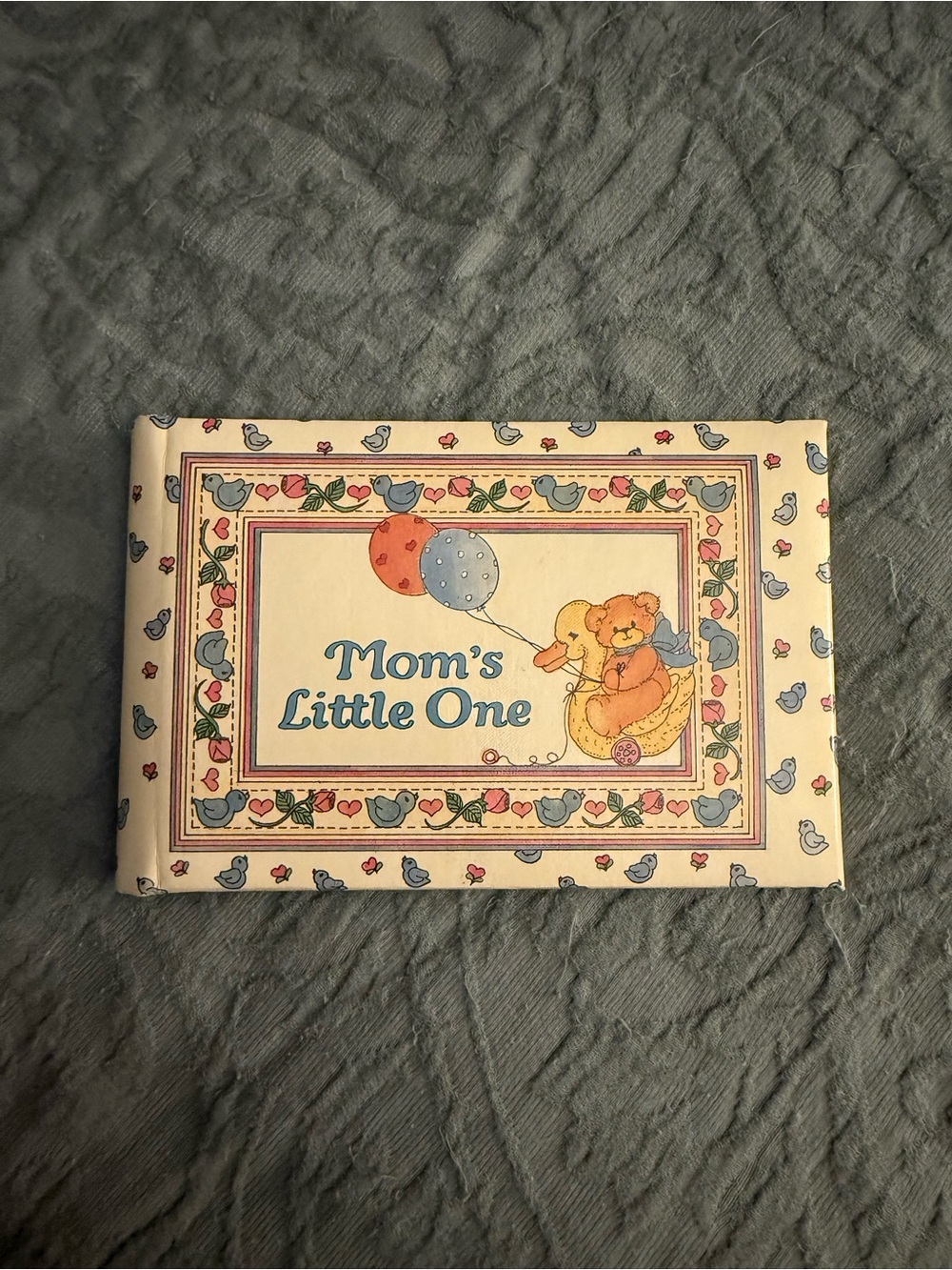 Mom's Little One Baby Memory Book - Cream with Blue and Pink Accents